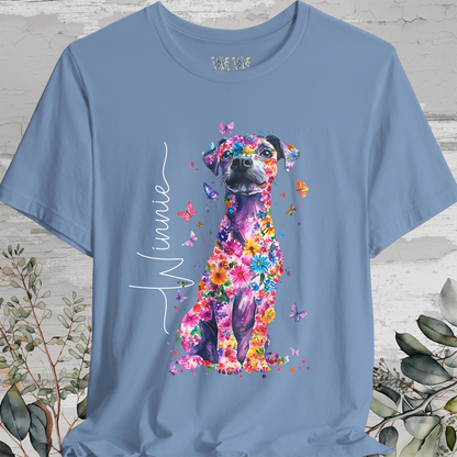 Patterdale Terrier #1 Floral Personalized T shirt