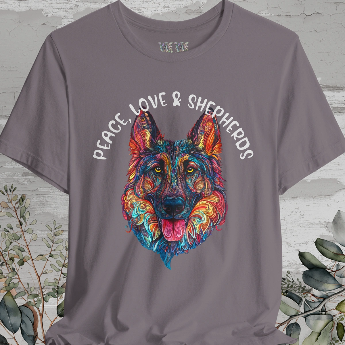 German Shepherd - Peace, Love & Shepherds #1 T shirt