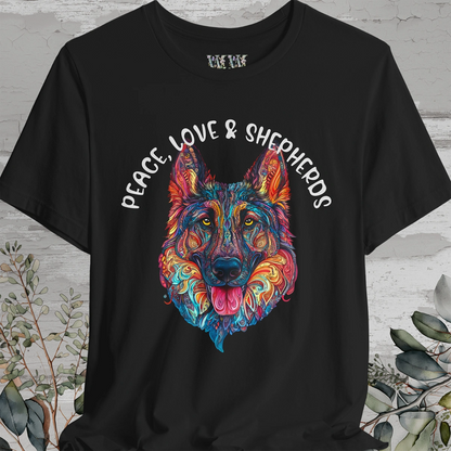 German Shepherd - Peace, Love & Shepherds #1 T shirt