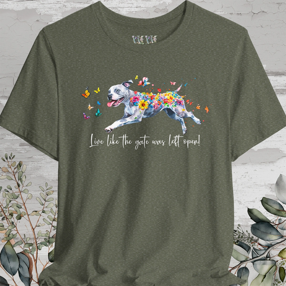 Pit Bull Terrier - Live like the gate was left open T shirt