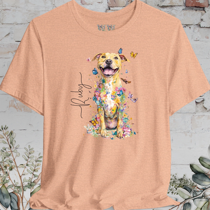 Pit Bull Terrier #5 Floral Personalized T shirt