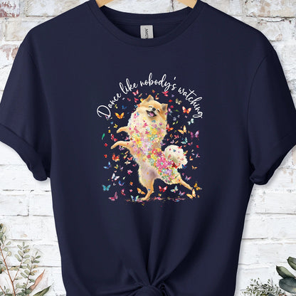 Pomeranian #3 "Dance like nobody's watching" unisex T shirt