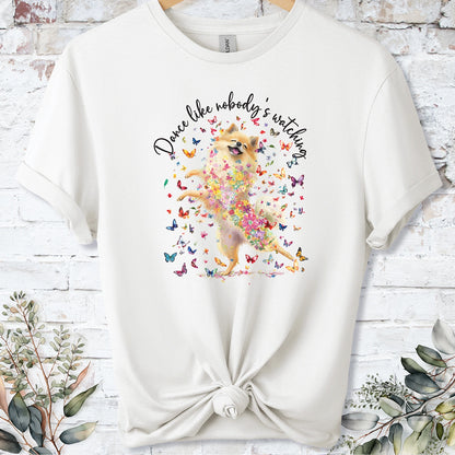 Pomeranian #3 "Dance like nobody's watching" unisex T shirt