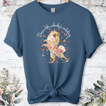Pomeranian #3 "Dance like nobody's watching" unisex T shirt