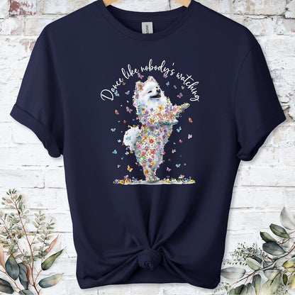 Pomeranian #4 "Dance like nobody's watching" unisex T shirt