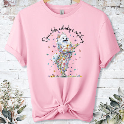 Pomeranian #4 "Dance like nobody's watching" unisex T shirt