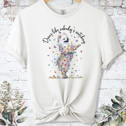 Pomeranian #4 "Dance like nobody's watching" unisex T shirt