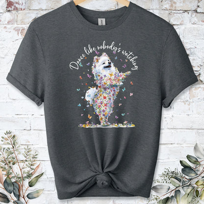 Pomeranian #4 "Dance like nobody's watching" unisex T shirt
