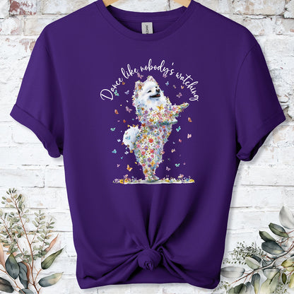 Pomeranian #4 "Dance like nobody's watching" unisex T shirt