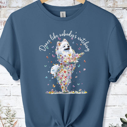 Pomeranian #4 "Dance like nobody's watching" unisex T shirt