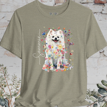 Pomeranian #4 Floral Personalized T shirt