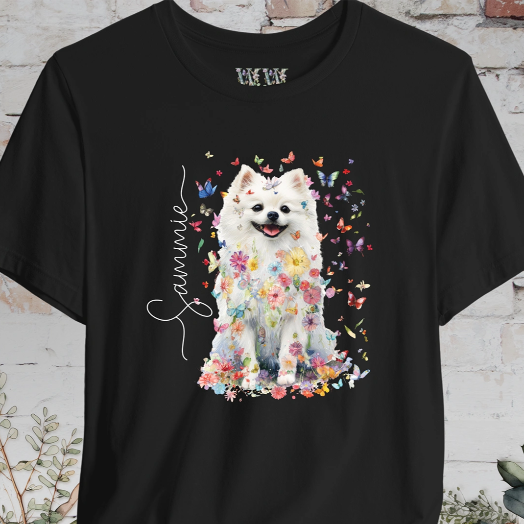 Pomeranian #4 Floral Personalized T shirt