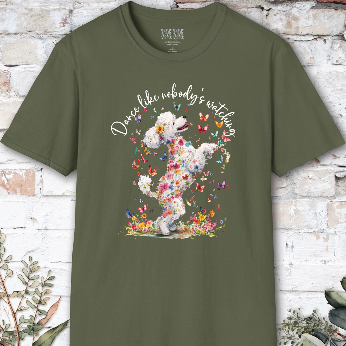 Poodle #1 "Dance like nobody's watching" unisex T shirt