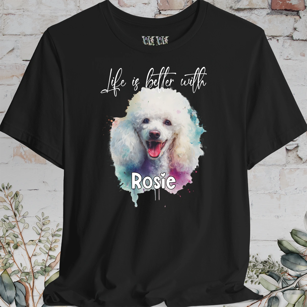 Poodle #1 'Life is better with'  Personalized T shirt
