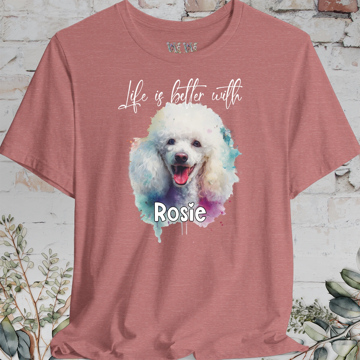 Poodle #1 'Life is better with'  Personalized T shirt