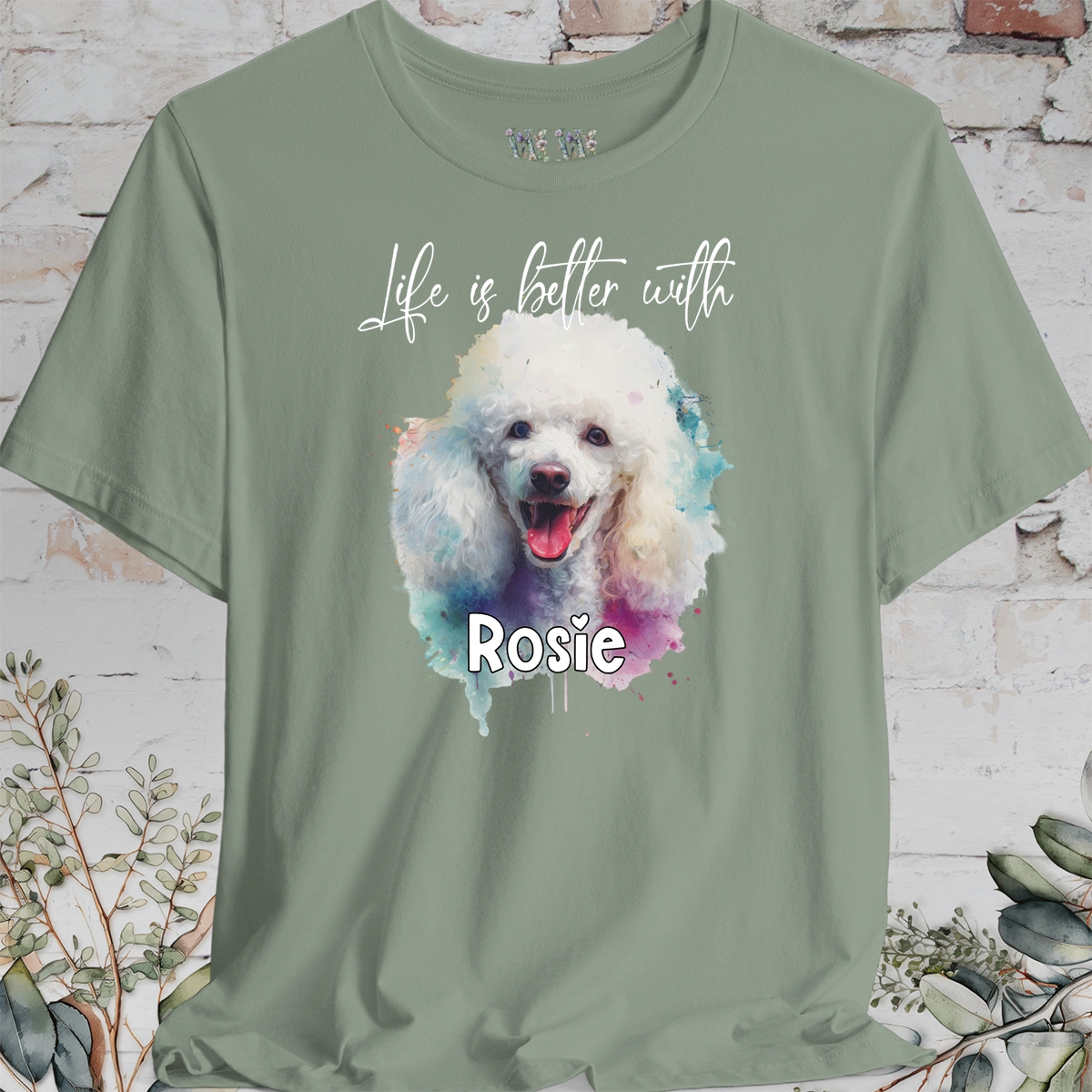 Poodle #1 'Life is better with'  Personalized T shirt