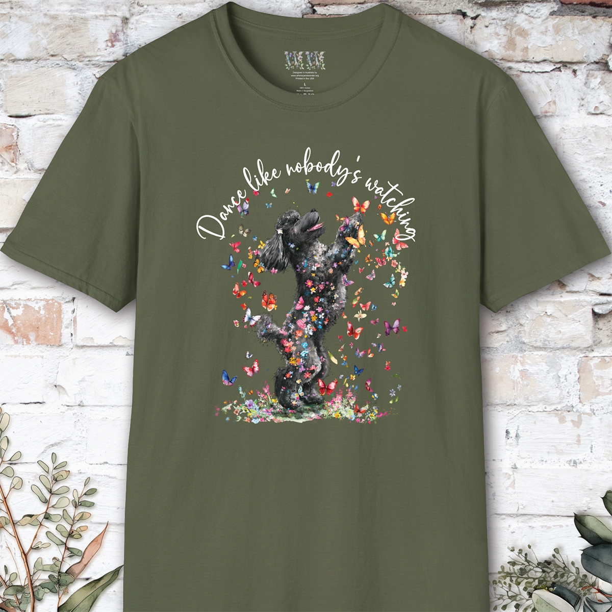 Poodle #2 "Dance like nobody's watching" unisex T shirt