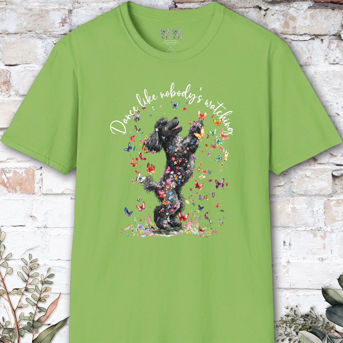 Poodle #2 "Dance like nobody's watching" unisex T shirt