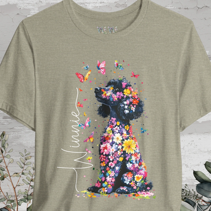 Poodle #2 Floral Personalized T shirt