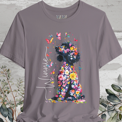 Poodle #2 Floral Personalized T shirt