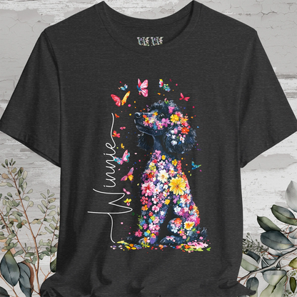 Poodle #2 Floral Personalized T shirt