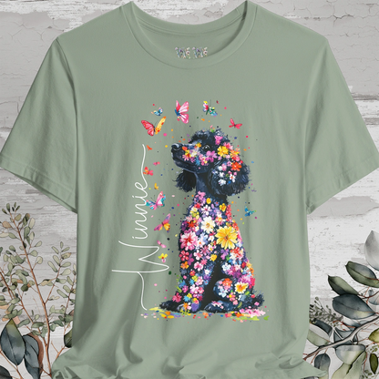 Poodle #2 Floral Personalized T shirt
