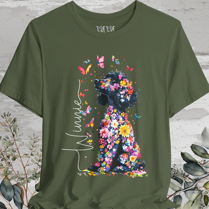 Poodle #2 Floral Personalized T shirt