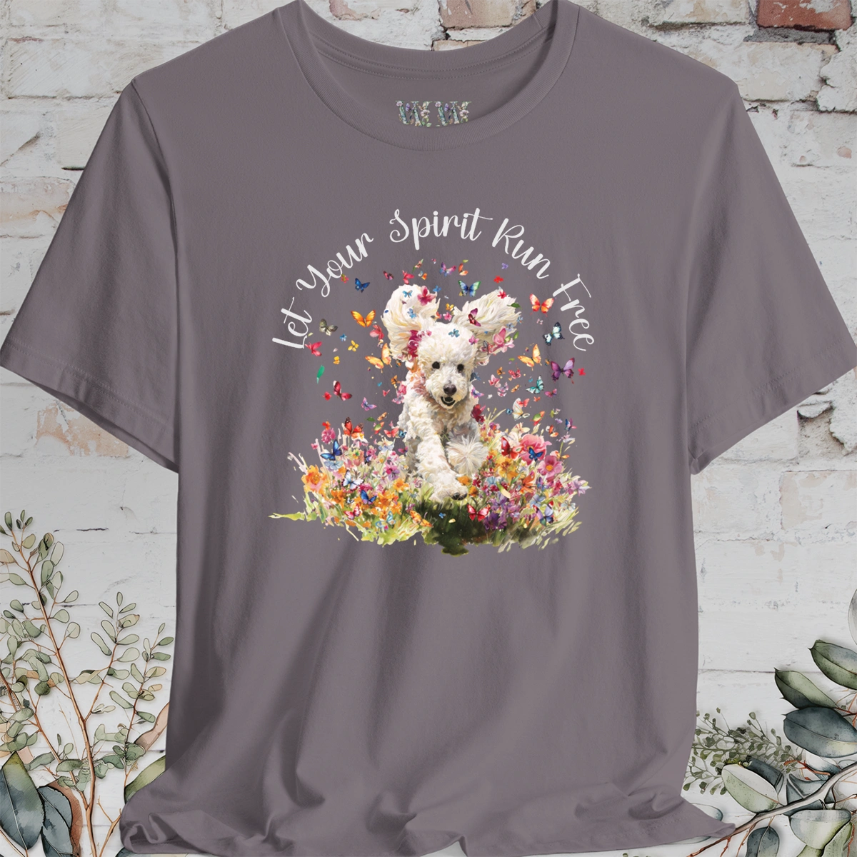 Poodle #2 'Let your spirit run free' T shirt