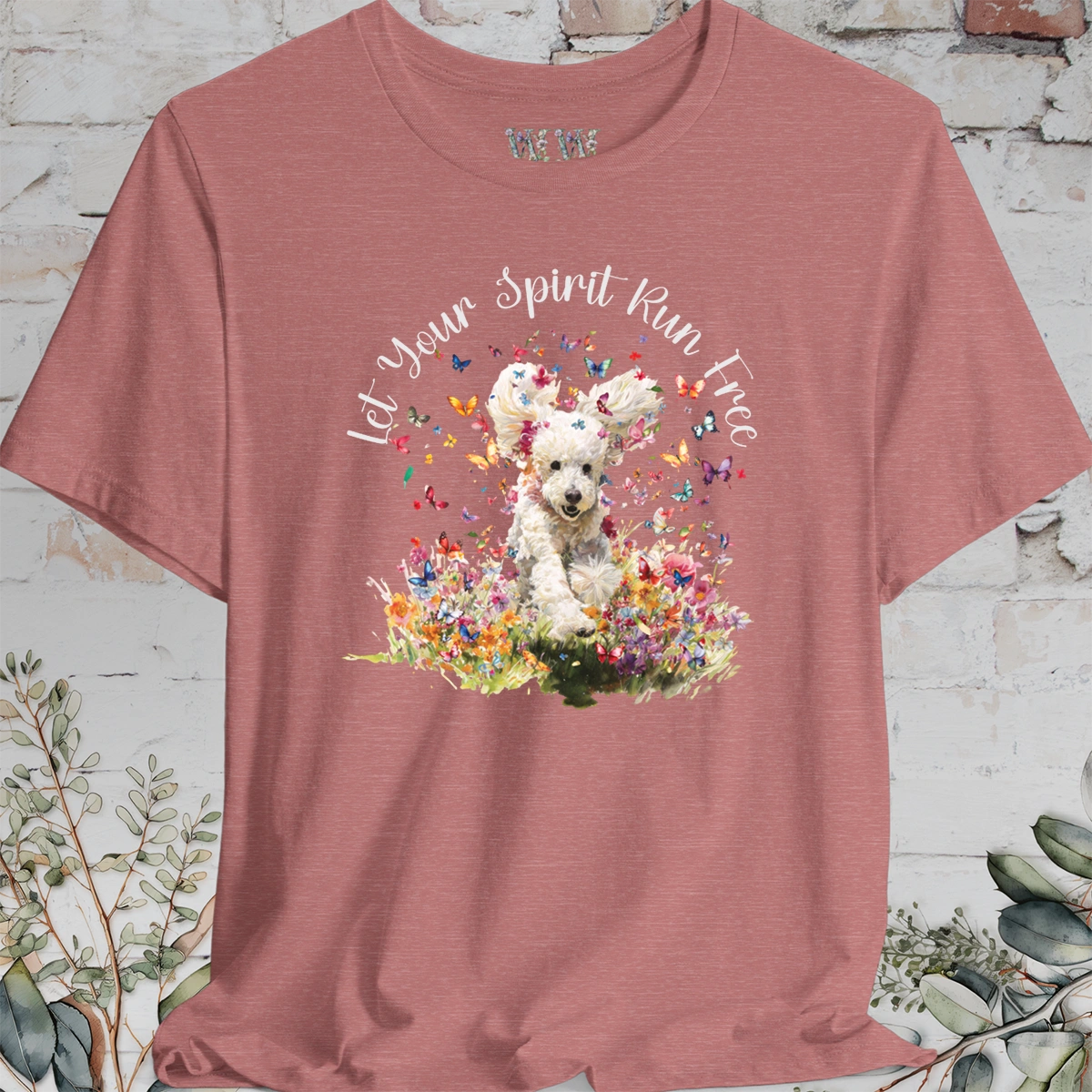 Poodle #2 'Let your spirit run free' T shirt