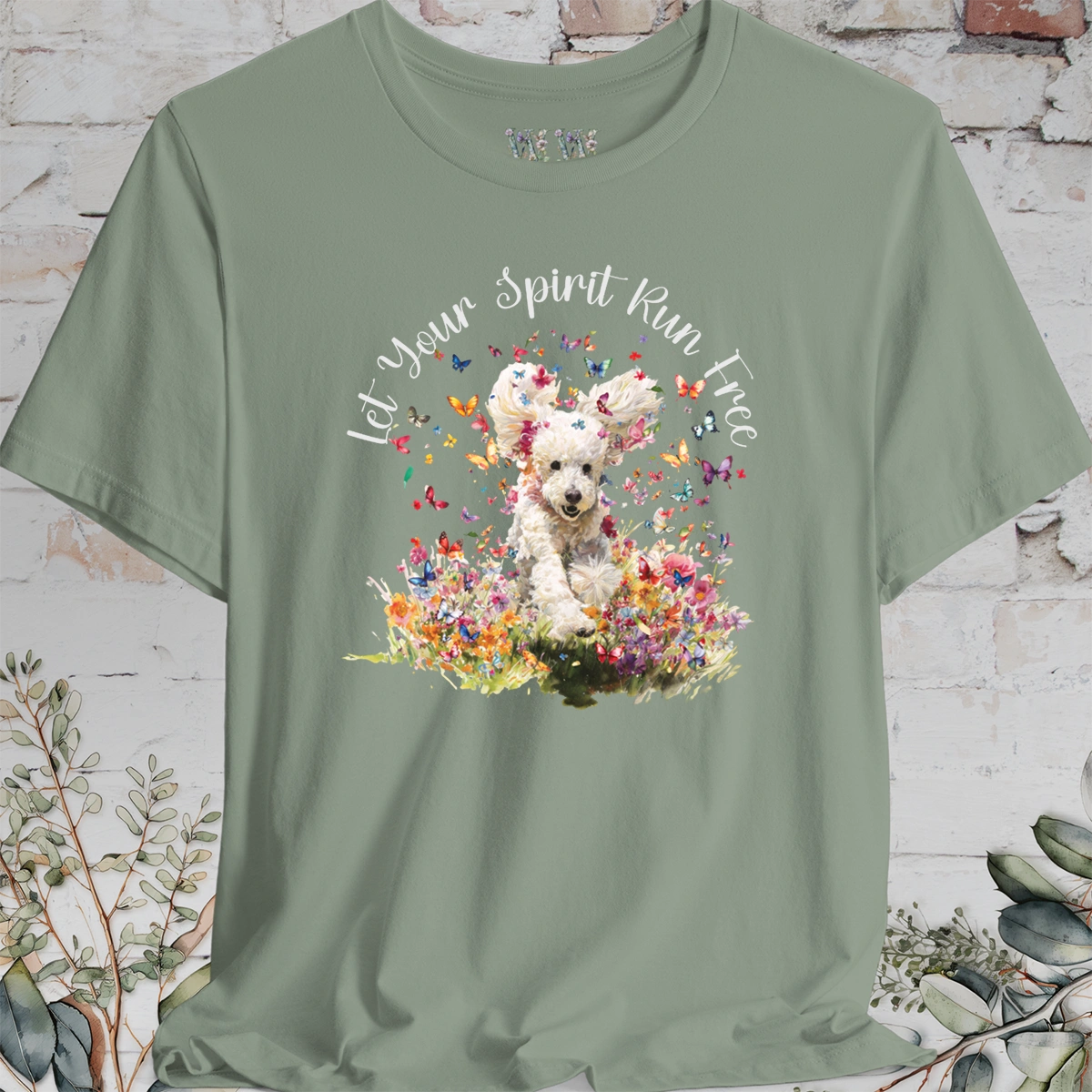 Poodle #2 'Let your spirit run free' T shirt