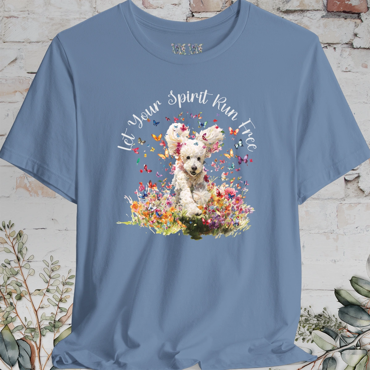 Poodle #2 'Let your spirit run free' T shirt