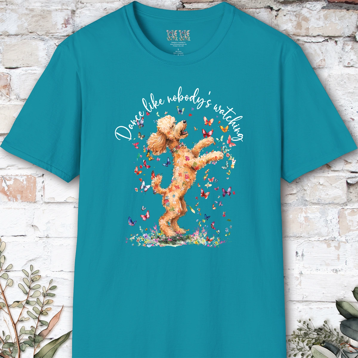Poodle #3 "Dance like nobody's watching" unisex T shirt