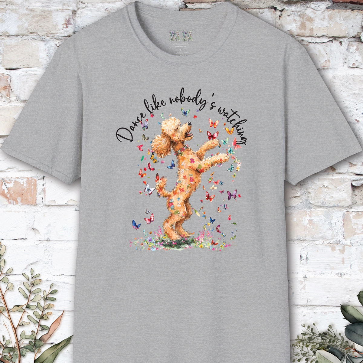 Poodle #3 "Dance like nobody's watching" unisex T shirt