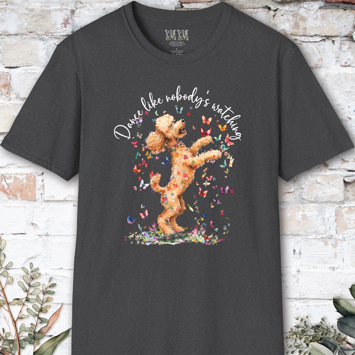 Poodle #3 "Dance like nobody's watching" unisex T shirt