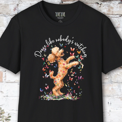Poodle #3 "Dance like nobody's watching" unisex T shirt
