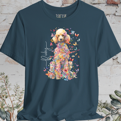 Poodle #5 Floral Butterfly Personalised, Unisex T-Shirt