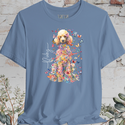 Poodle #5 Floral Butterfly Personalised, Unisex T-Shirt