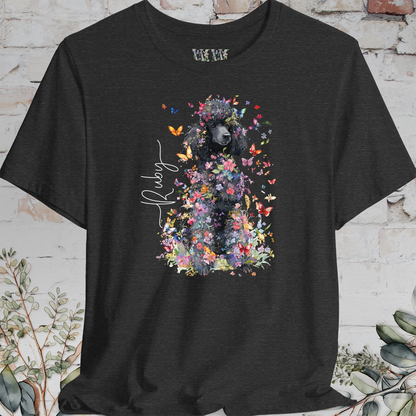 Poodle #6 Floral Butterfly Personalised, Unisex T-Shirt