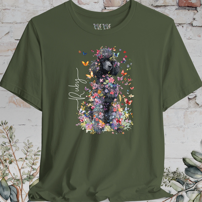 Poodle #6 Floral Butterfly Personalised, Unisex T-Shirt