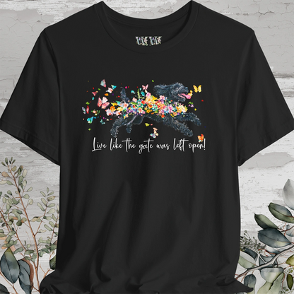 Portugese Water Dog - Live like the gate was left open T shirt