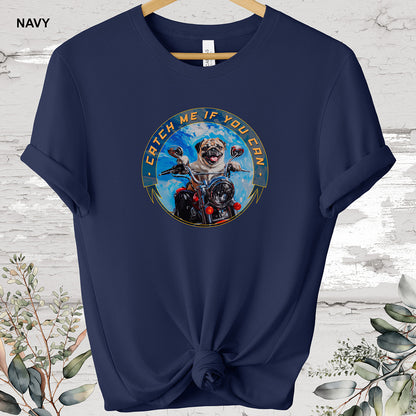 Pug 'Catch me if you can' T shirt