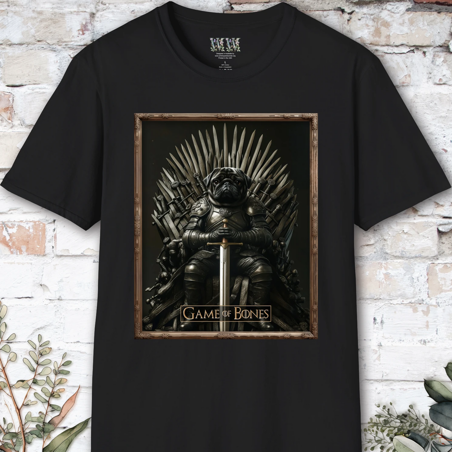 Pug #2 Game of Bones unisex T shirt