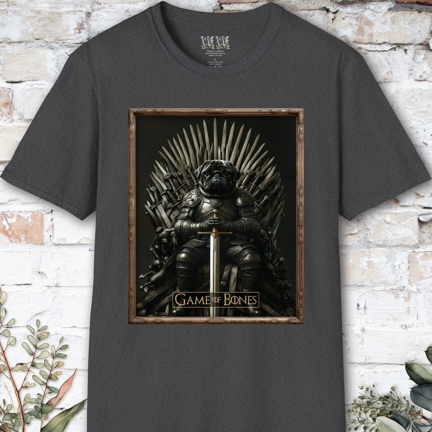 Pug #2 Game of Bones unisex T shirt