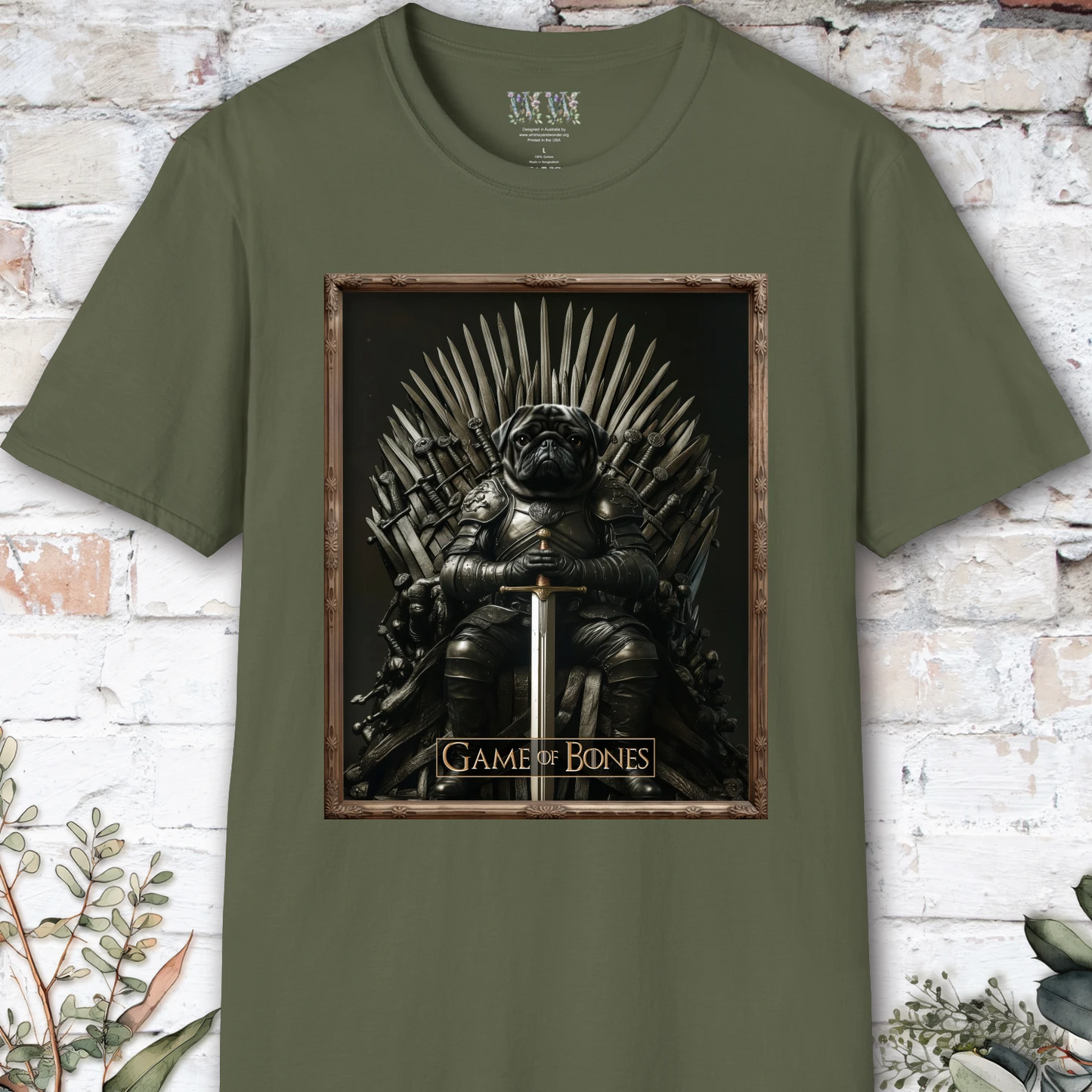 Pug #2 Game of Bones unisex T shirt