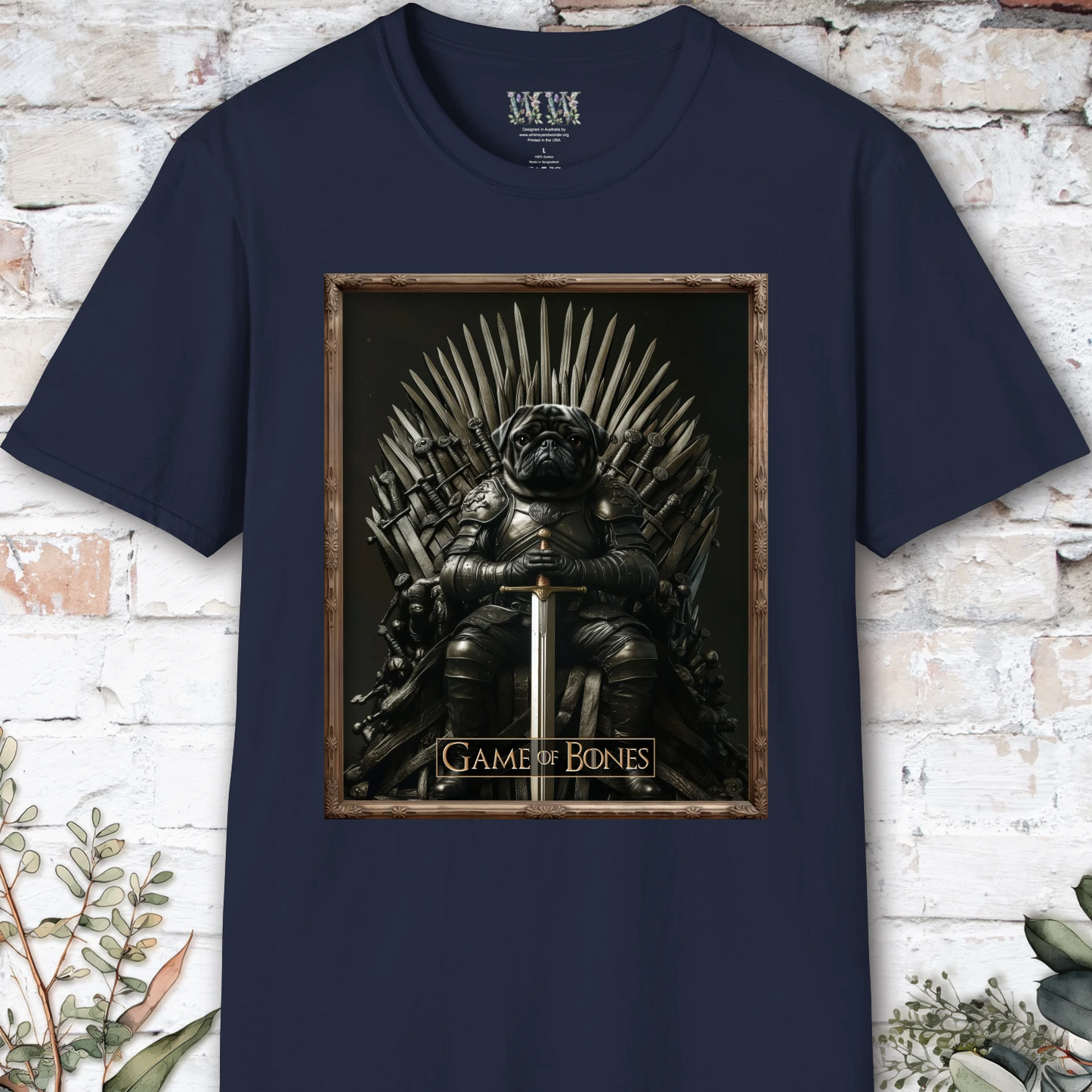 Pug #2 Game of Bones unisex T shirt