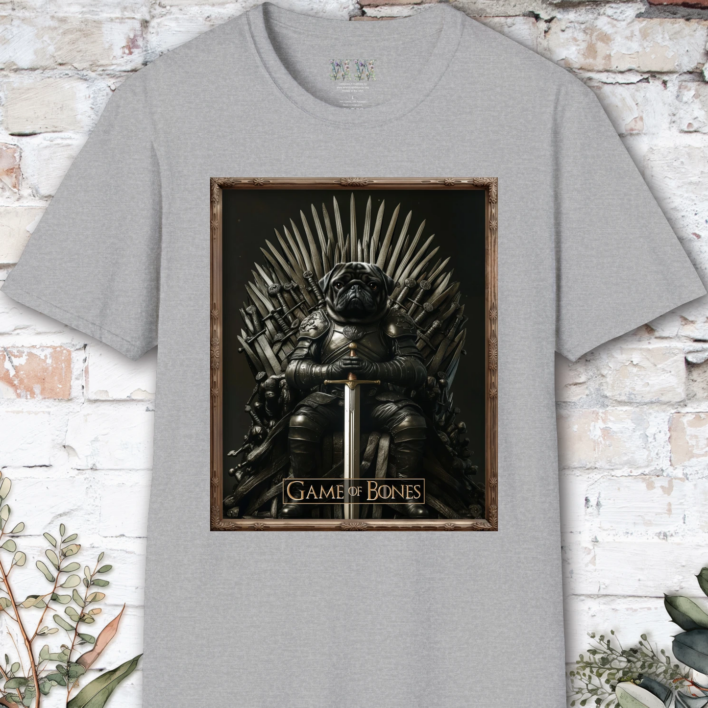 Pug #2 Game of Bones unisex T shirt