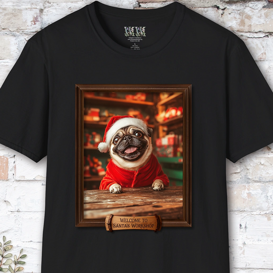 Pug #2 Santa's Workshop Unisex T shirt