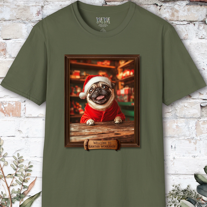 Pug #2 Santa's Workshop Unisex T shirt