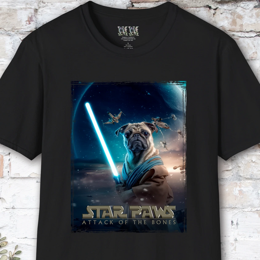 Pug #1 Star Paws Unisex T shirt