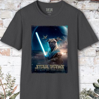 Pug #1 Star Paws Unisex T shirt
